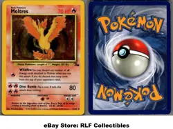 1999 Pokemon, Fossil, #12/62 Moltres, Holo Rare (b) - Image 1