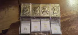 Pokemon Burger King Gold Plated Lot Of 4 Jigglypuff Pikachu Mewtwo Poliwhirl - Image 1