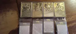 Pokemon Burger King Gold Plated Lot Of 4 Jigglypuff Pikachu Mewtwo Poliwhirl - Image 2