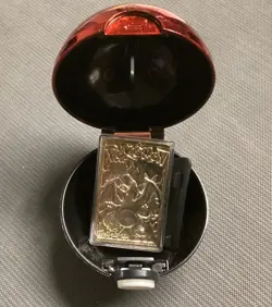 1999 Pokemon Charizard #6 24k Gold Plated Burger King Promo with Pokeball - Image 1