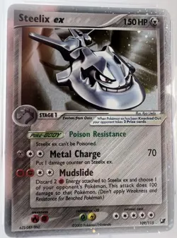 STEELIX EX #109/115 2005 Pokemon Ex Unseen Forces PSA 7 NM - Image 2