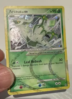 2009 Pokemon Arceus AR2 Platinum Holo Rare Swirl MP (See Desc) - Image 3