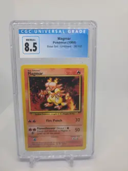 1999 Magmar Pokemon Fossil Unlimited # 36/102 Graded CGC 8.5 NM/MINT+ - Image 1
