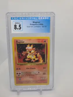 1999 Magmar Pokemon Fossil Unlimited # 36/102 Graded CGC 8.5 NM/MINT+ - Image 2