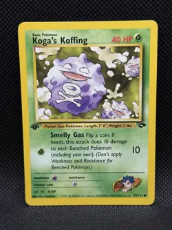 Pokemon TCG 79/132 Koga's Koffing Gym Challenge 1st Ed Common LP - Image 1
