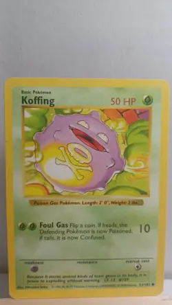 Koffing [LP] - Pokemon TCG Base Set Shadowless 51/102 [Common] - Image 1