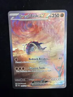 Great Tusk ex 246/198 Scarlet & Violet Base Set Holo Full Art Pokemon TCG - Image 2