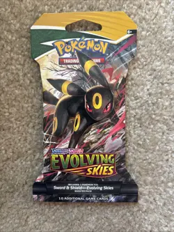 Pokemon Evolving Skies Umbreon Sleeved Booster Pack Sealed New - Image 1