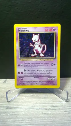 🧠 Pokemon TCG Mewtwo 10/102 Base Set Holo Rare 1999 WOTC Vintage LP/NM - Image 1