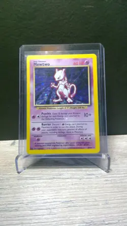 🧠 Pokemon TCG Mewtwo 10/102 Base Set Holo Rare 1999 WOTC Vintage LP/NM - Image 2