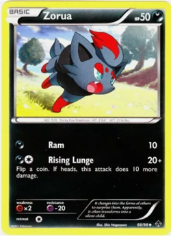 Pokemon - Emerging Powers - Zorua - 66/98 - Uncommon- Non Holo - NM/M - New - Image 1