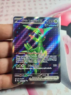 Pokemon TCG Iron Leaves EX 186/162 Temporal Forces Ultra Rare Full Art - Image 1