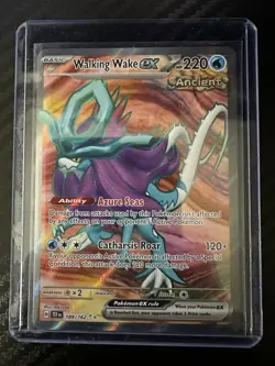 Pokemon TCG Walking Wake EX 189/162 Temporal Forces Full Art Holo Rare NM - Image 1