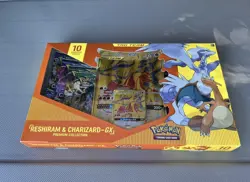 POKEMON Reshiram & Charizard GX Tag Team Premium Collection Box Sealed - Image 1