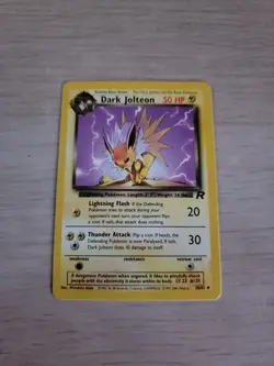 Pokemon Team Rocket Set Unlimited Regular Finish Dark Jolteon 38/83 LP OC516 - Image 1