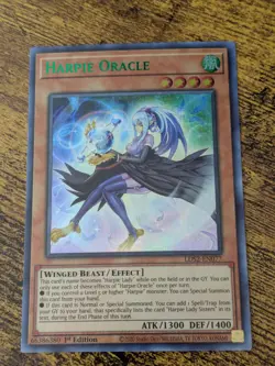 Yugioh Harpie Oracle LDS2-EN077 1st Edition Green Text Mint - Image 1