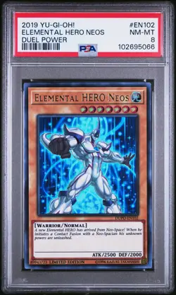 2019 YU-GI-OH! DUEL POWER #EN102 ELEMENTAL HERO NEOS PSA 8 - Image 1