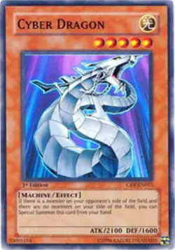 Lightly Played, English Yu Gi Oh Cyber Dragon - CRV-EN015 - Super Rare - Unlimit - Image 1