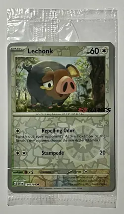 Lechonk 154/198 •SEALED• Reverse Holo EB Games Promo 2023 Pokemon Card - Image 1