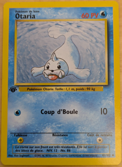 1ST EDITION RARE FRENCH SEEL POKEMON CARD || OTARIA #41/102 NEAR MINT - Image 1