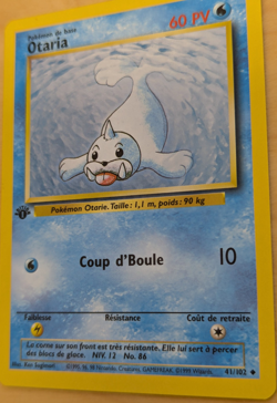 1ST EDITION RARE FRENCH SEEL POKEMON CARD || OTARIA #41/102 NEAR MINT - Image 2