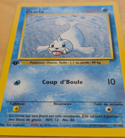 1ST EDITION RARE FRENCH SEEL POKEMON CARD || OTARIA #41/102 NEAR MINT - Image 3