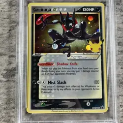 Pokemon Celebrations Black Star Promo Greninja Gold Star #144 PSA 8 Graded Card - Image 3