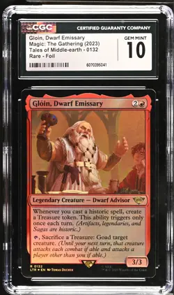 GLOIN, DWARF EMISSARY Lord of the Rings Foil Rare CGC 10 MTG - Image 1