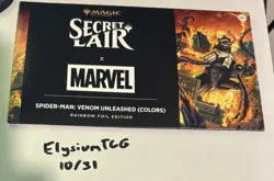 MTG Magic Secret Lair Spiderman: Venom Unleashed (Colors) Rainbow Foil Sealed - Image 1