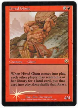 Hired Giant 1999 Mercadian Masques FOIL Red Uncommon Creature MTG SP - NM AZ1 - Image 1