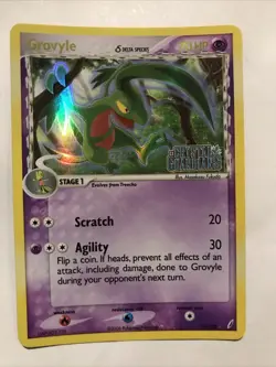Pokemon TCG Grovyle (Delta Species) EX Crystal Guardians 19/100 Holo Rare - Image 1
