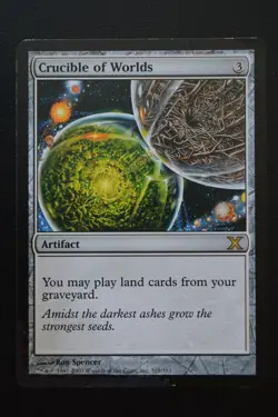 Magic The Gathering MTG CRUCIBLE OF WORLDS Tenth Edition HP Damaged - Image 1