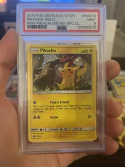 2019 POKEMON SM BLACK STAR PROMO #SM234 PIKACHU-HOLO PSA 9 - Image 1