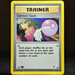Sabrina's Gaze 125/132 NM Gym Heroes 1st Edition Pokemon Card Pokeball Sugimori - Image 1