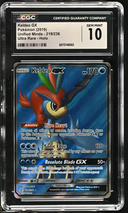 KELDEO GX Unified Minds Holo Ultra Rare #219 CGC 10 Pokemon [Nostalgium] - Image 1