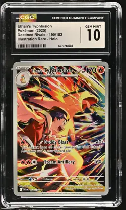 ETHAN'S TYPHLOSION Destined Rivals Illustration Rare #190 CGC 10 Pokemon - Image 1