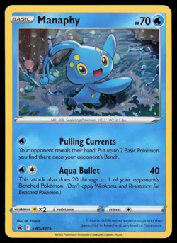 Manaphy SWSH275 Cosmos Holo Pokemon Black Star Promo LP - Image 1