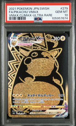 PSA 10 Pikachu VMAX UR 279/184 Vmax Climax Full Art 2021 Pokemon Japanese - Image 1