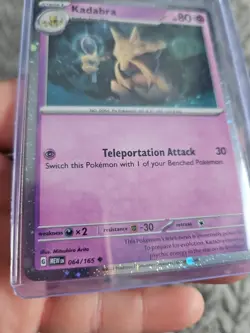 Kadabra 064/165 Scarlet & Violet 151 Cosmos Holo Rare Holo Pokemon PACK FRESH - Image 4
