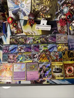 Pokemon 28 Card lot EX GX VMAX HYPER RARE GOLD BABY SHINY lot Various Sets LP MP - Image 1