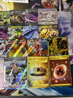 Pokemon 28 Card lot EX GX VMAX HYPER RARE GOLD BABY SHINY lot Various Sets LP MP - Image 5