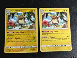 Pokemon TCG - Alolan Raichu 31/111 Crimson Invasion Non Holo & Reverse Holo - Image 1