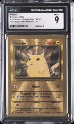 2021 POKEMON CELEBRATIONS - CLASSIC COLL. GOLD METAL - ULTRA PR PIKACHU CGC 9 - Image 1