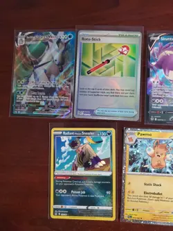 Pokemon 5 Card Lot Holos EX, V And Rare Cards , Great Value Set Building Lot21 - Image 2