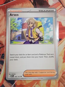 Pokemon TCG Arven 186/197 Sv03: Obsidian Flames Regular Non Holo Trainer NM - Image 1