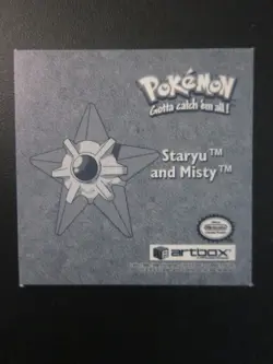 STARYU AND MISTY PR15 POKEMON ARTBOX STICKER PRIZM SERIES 1 1999 NM - Image 2