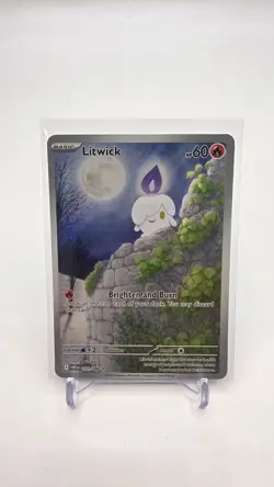 POKEMON TCG SV WHITE FLARE LITWICK 101/086 ILLUSTRATION RARE NEAR MINT - Image 1
