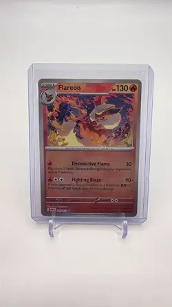 POKEMON TCG SV PRISMATIC EVOLUTIONS FLAREON 013/131 MASTER BALL HOLO NEAR MINT - Image 1
