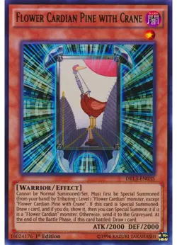 Yugioh- Flower Cardian Pine with Crane (Ultra Rare) (1st Edition) - DRL3-EN035 P - Image 1