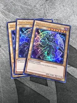 Yugioh 3x TCG Dark Magician MVP1-ENSE3 Ultra Rare Limited Ed. LP - Image 1